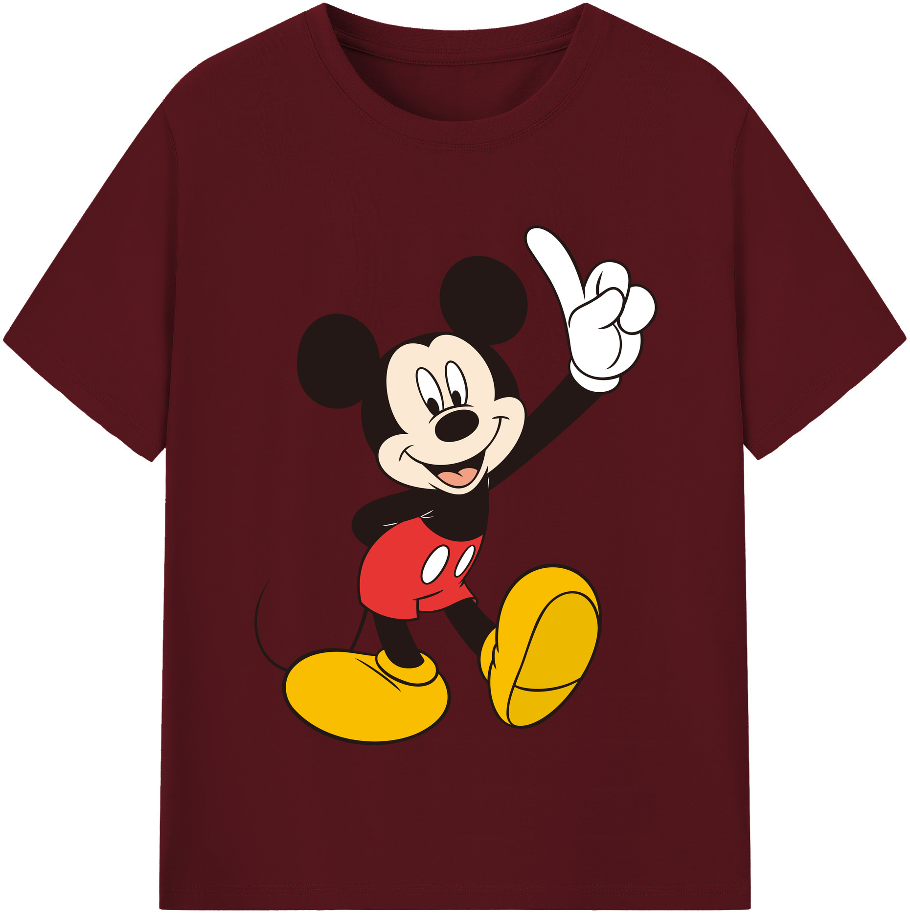 （画像用） ミッキーマウス Mickey Mouse 綿100％半袖Tシャツ（フロントプリント）